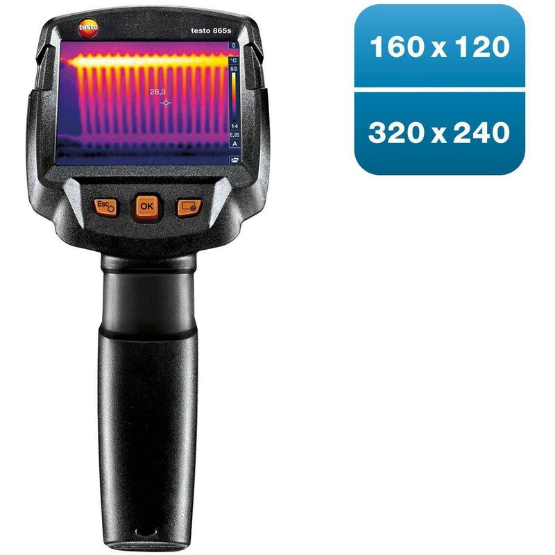 foto del prodotto testo termocamera professionale 865 kit,120mk,160x120 px, tes 0560 8650