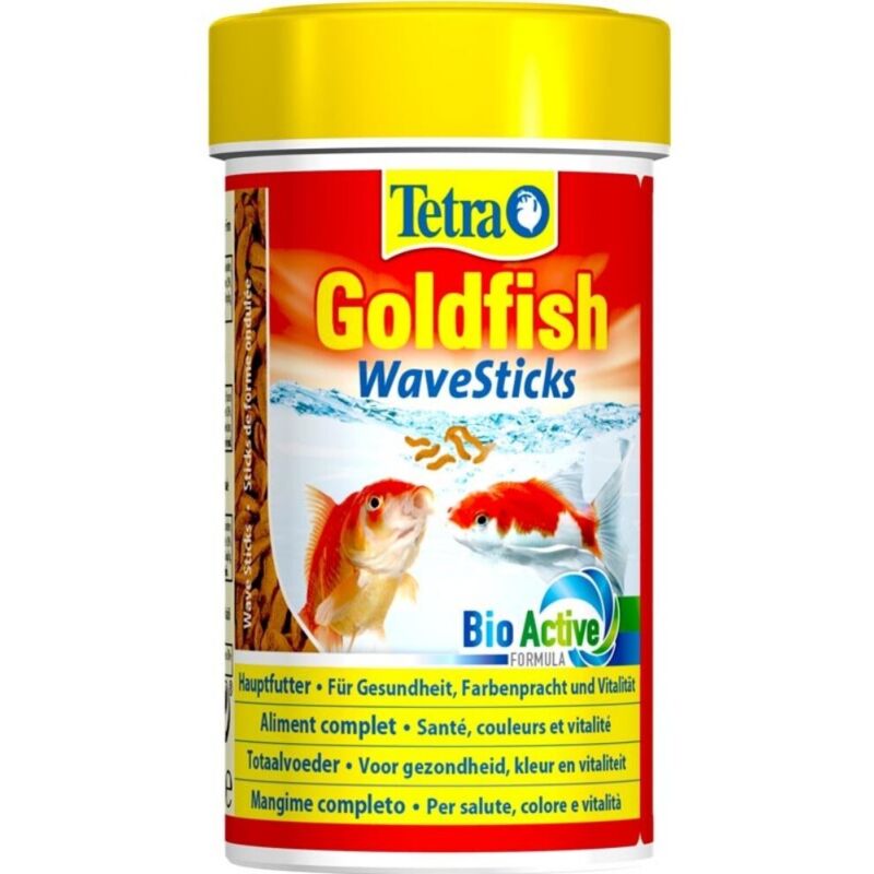 foto del prodotto tetra goldfish wave sticks 250ml mangime in stick ondulati per tutti i pesci rossi