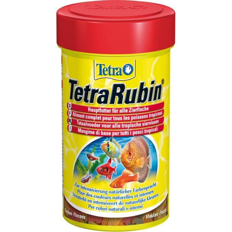 foto del prodotto tetrarubin mangime naturale per colori naturali e intensi dei pesci tropicali 250 ml