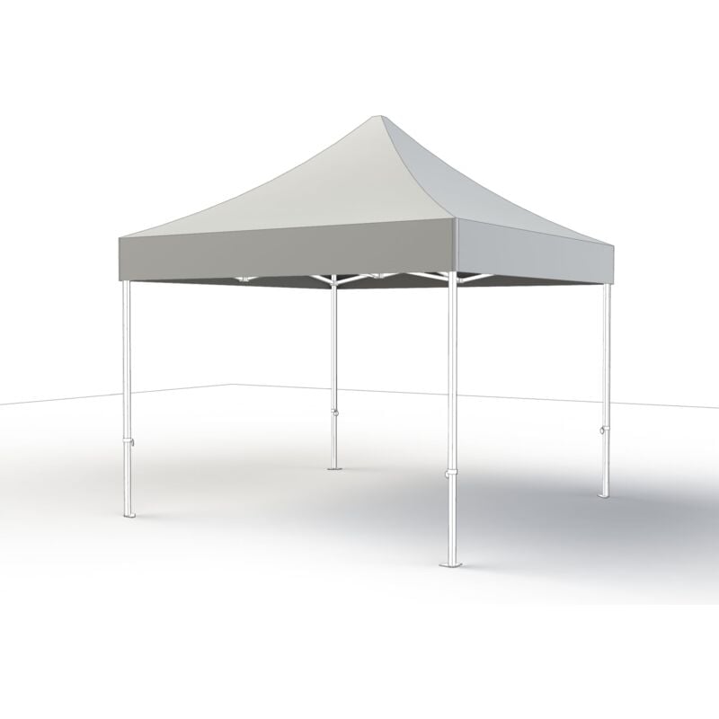 immagine 0 del prodotto tetto bianco a gazebo pro 3 x 3 m, rivestimento in poliestere rivestito in pvc, 300 g m in bianco