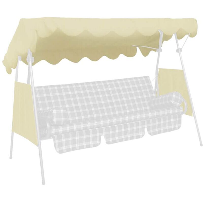 foto del prodotto tetto del dondolo 200 x 120 cm qualit swingtex con 2 parte laterale avorio