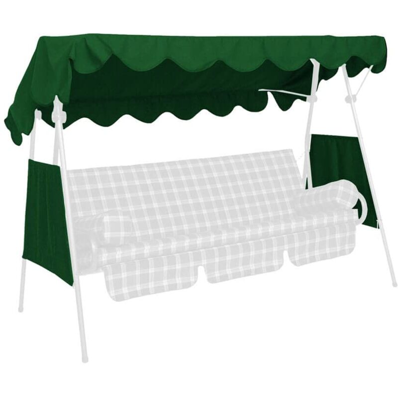 foto del prodotto tetto del dondolo 200 x 120 cm qualit swingtex con 2 parte laterale verde angerer