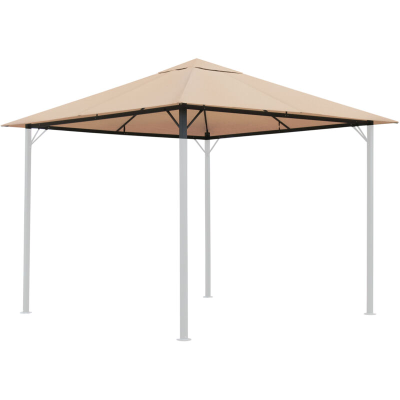 foto del prodotto tetto di ricambio per gazebo da giardino 3x3m 250g m beige