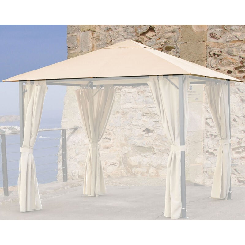 foto del prodotto tetto di ricambio per gazebo da giardino 3x3m beige