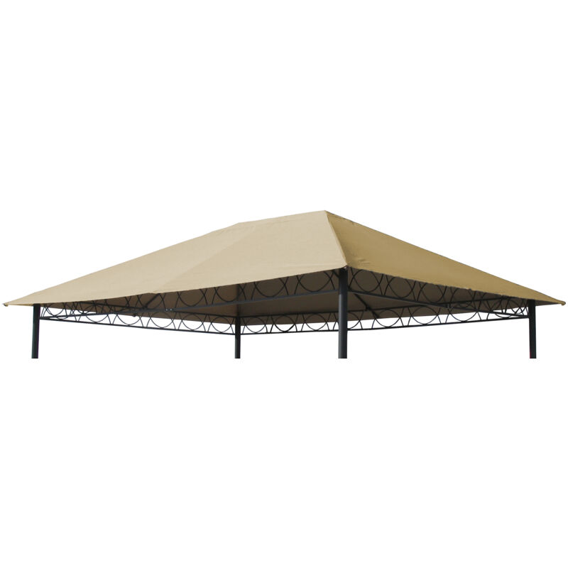 foto del prodotto tetto di ricambio per gazebo da giardino 3x4m beige