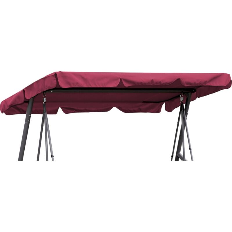 foto del prodotto tetto di ricambio universale 145x200 cm bordeaux per lettino prendisole 3 posti uv 50 copertura di ricambio tettuccio apribile tetto basculante