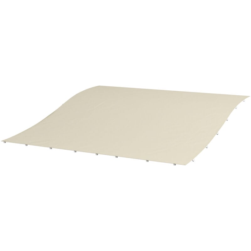 foto del prodotto tetto per gazebo pergola da 2.5x3 m in poliestere beige outsunny