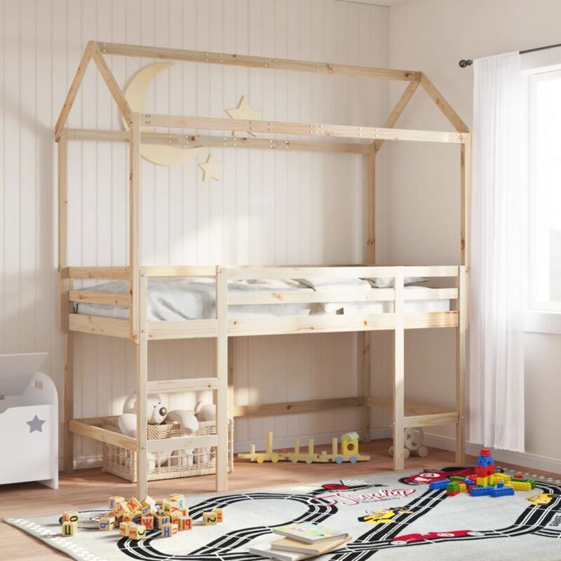 foto del prodotto tetto per letto bambini 217x95,5x159 cm legno massello di pino vidaxl