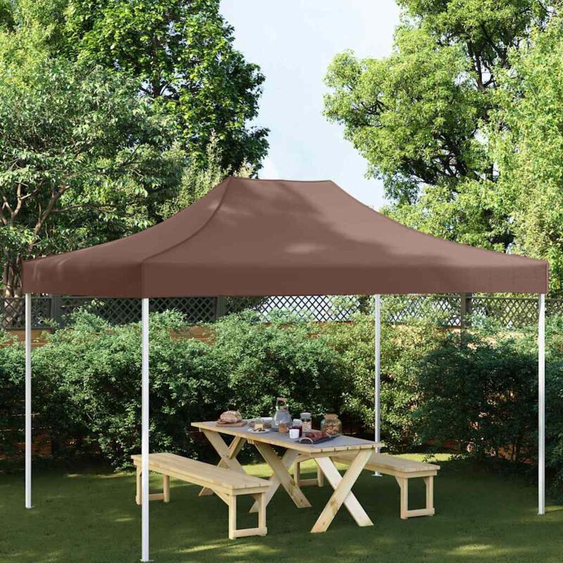 foto del prodotto tetto per tendone per feste 4x3 m marrone 270 g m vidaxl