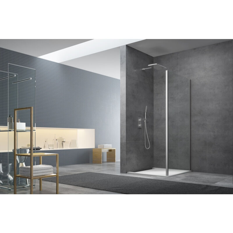 immagine 0 del prodotto tex easyclean pannello laterale in vetro trasparente profilo cromato, 100x195cm sikostenatexd100 swiss aqua technologies