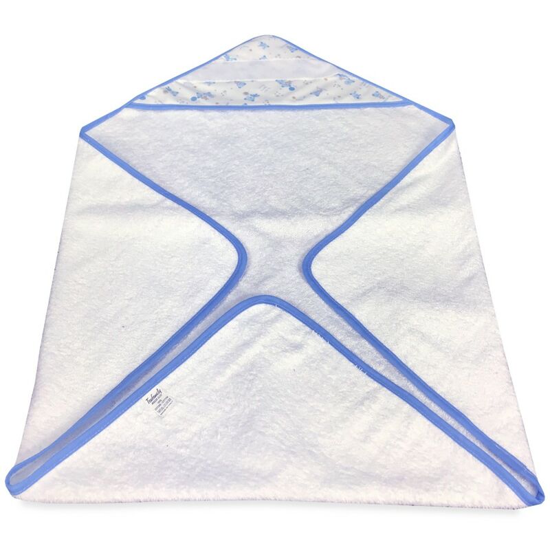 foto del prodotto tex family accappatoio neonato nursery aida bambino in spugna di puro cotone azzurro