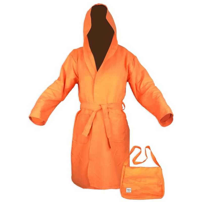 foto del prodotto tex family accappatoio tecnico kiddy bimbo bambino ragazzo in microfibra arancio 12 14 anni
