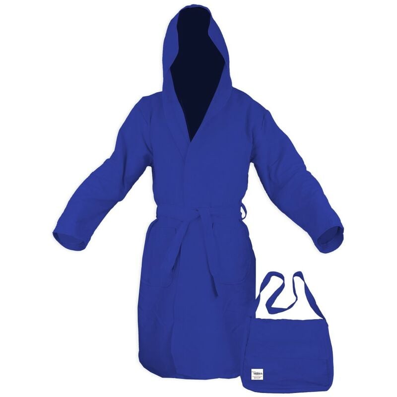 foto del prodotto tex family accappatoio tecnico kiddy bimbo bambino ragazzo in microfibra bluette 12 14 anni