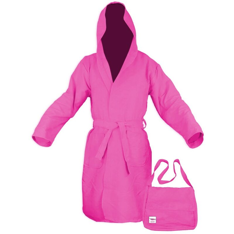 foto del prodotto tex family accappatoio tecnico kiddy bimbo bambino ragazzo in microfibra rosa 8 10 anni