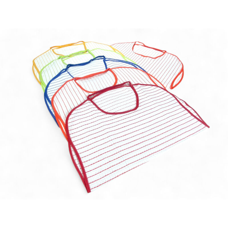foto del prodotto tex family bavaglio per adulti e anziani con elastico mario set 6 pezzi in cotone nido d ape, assorbente, 47x63 cm made in italy