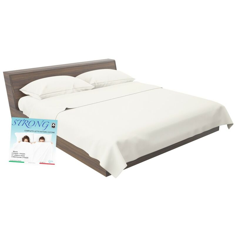 foto del prodotto tex family completo lenzuolo strong lenzuola tinta unita panna puro cotone made in italy 1 piazza e mezza