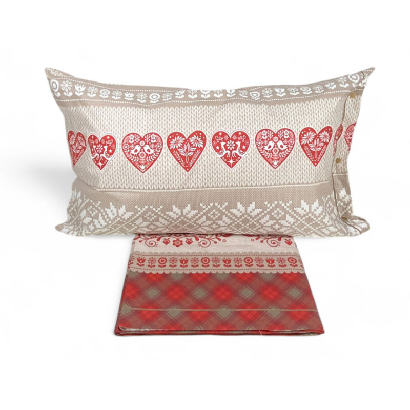 immagine 0 del prodotto tex family completo lenzuolo tirolese dis. mezzenile in puro cotone made in italy 1 piazza e mezza