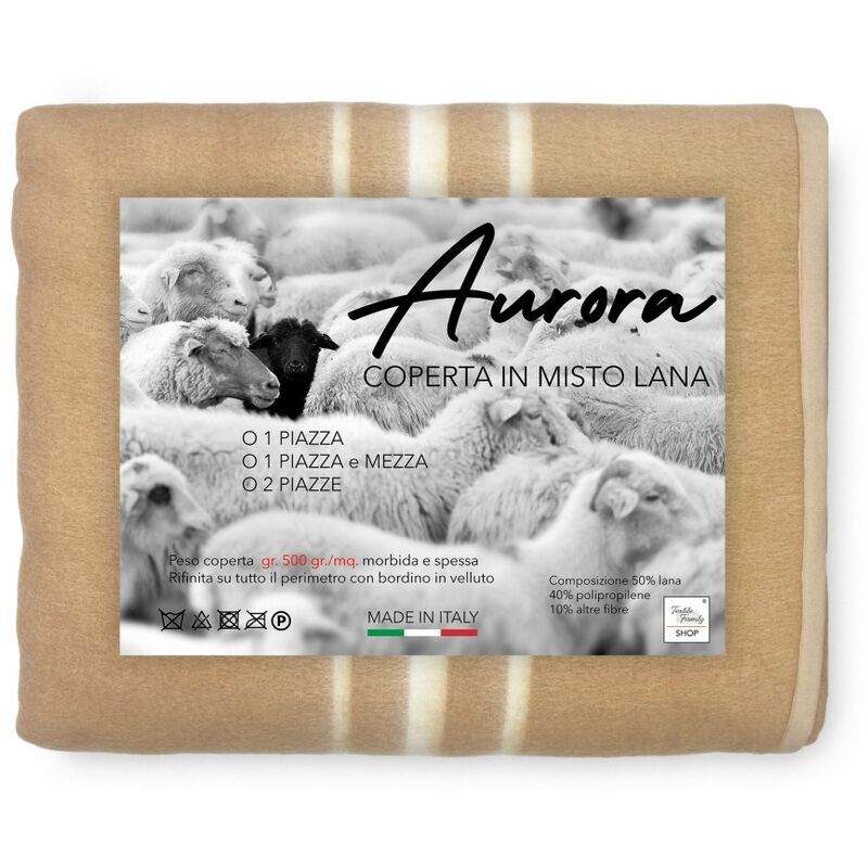 immagine 0 del prodotto tex family coperta in misto lana aurora invernale 1 piazza e mezza