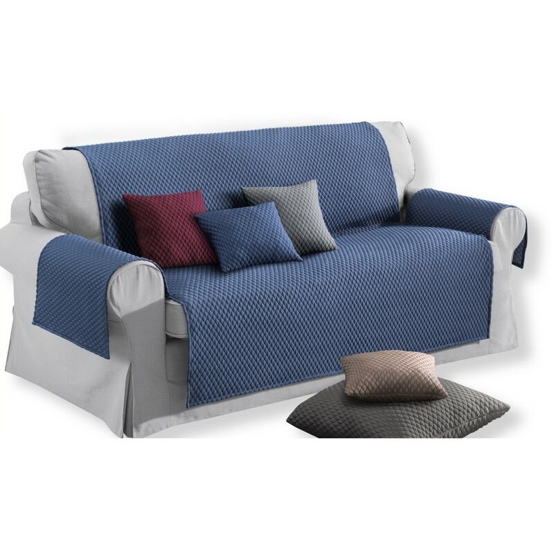foto del prodotto tex family copridivano bl salvadivano bubbles blu ad effetto massaggiante no stiro 1 posto cm. 60