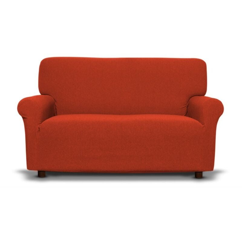 foto del prodotto tex family copridivano new york arancio elasticizzato, antigraffio, per divani con braccioli, telo divano universale, made in italy poltrona cm.