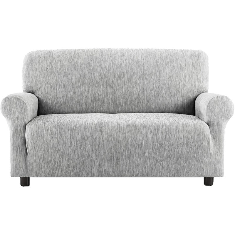 foto del prodotto tex family copridivano new york grigio melange elasticizzato, antigraffio, per divani con braccioli, telo divano universale, made in italy divano