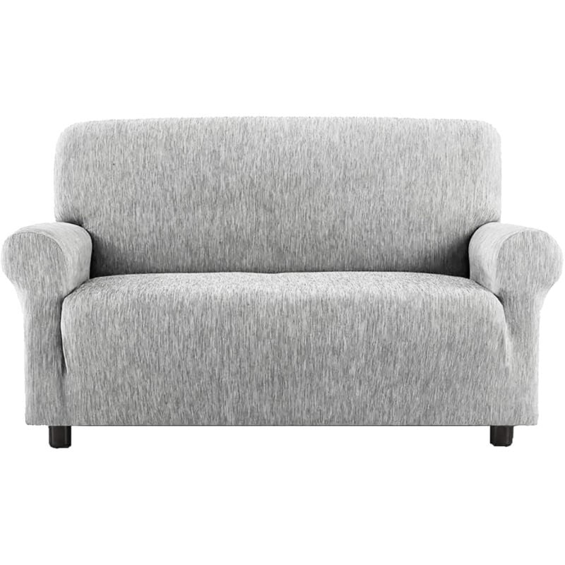 foto del prodotto tex family copridivano new york grigio melange elasticizzato, antigraffio, per divani con braccioli, telo divano universale, made in italy poltrona
