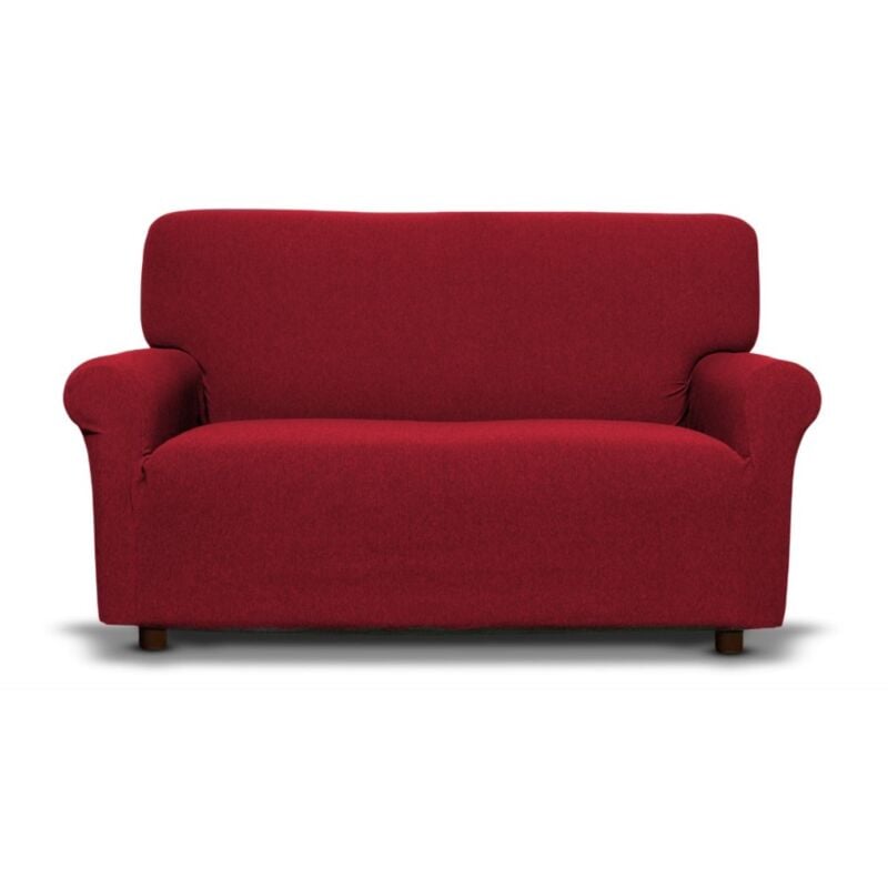 foto del prodotto tex family copridivano new york rosso rubino elasticizzato, antigraffio, per divani con braccioli, telo divano universale, made in italy poltrona