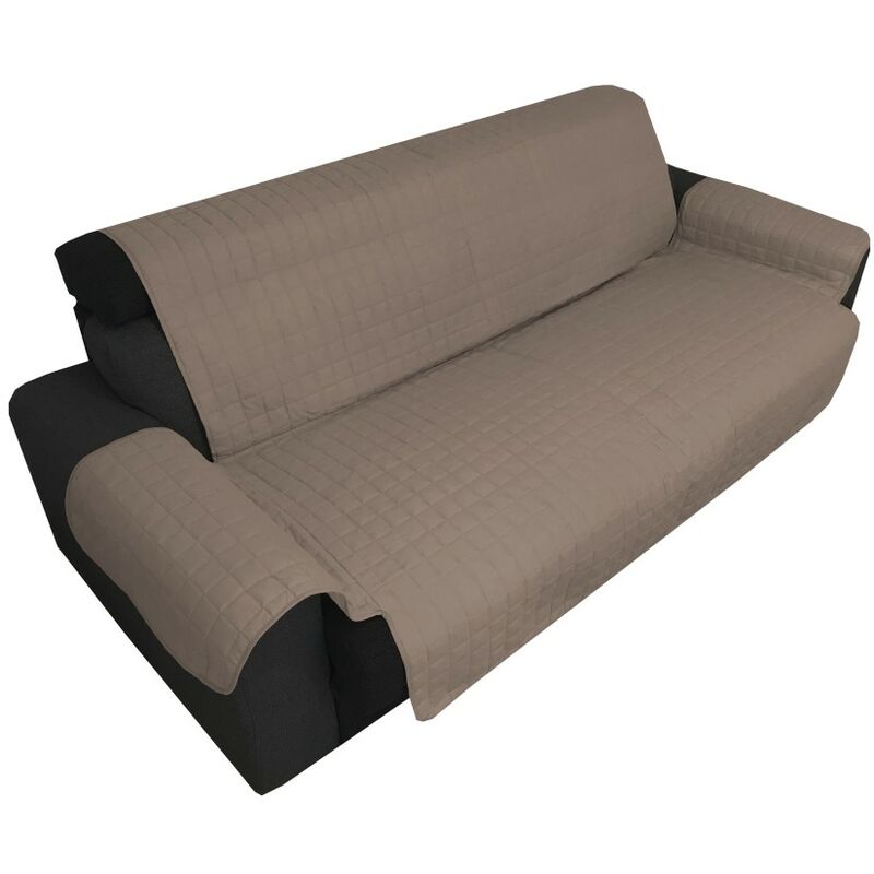 foto del prodotto tex family copridivano tr salvadivano elegance antimacchia trapuntato piano liscio tortora 1 posto seduta cm. 55