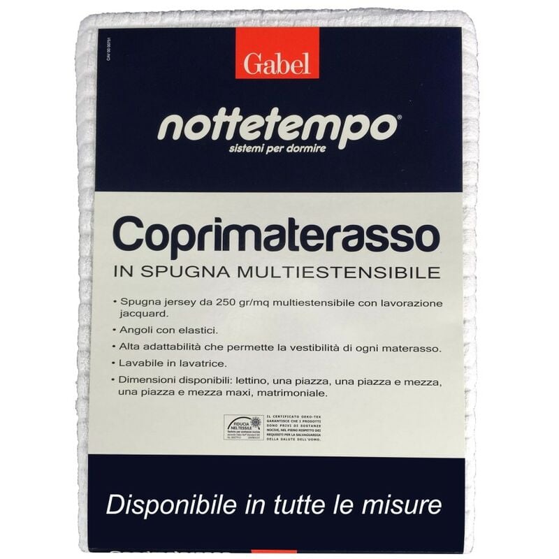 foto del prodotto tex family coprimaterasso gabel in spugna multiestensibile matrimoniale 2 piazze