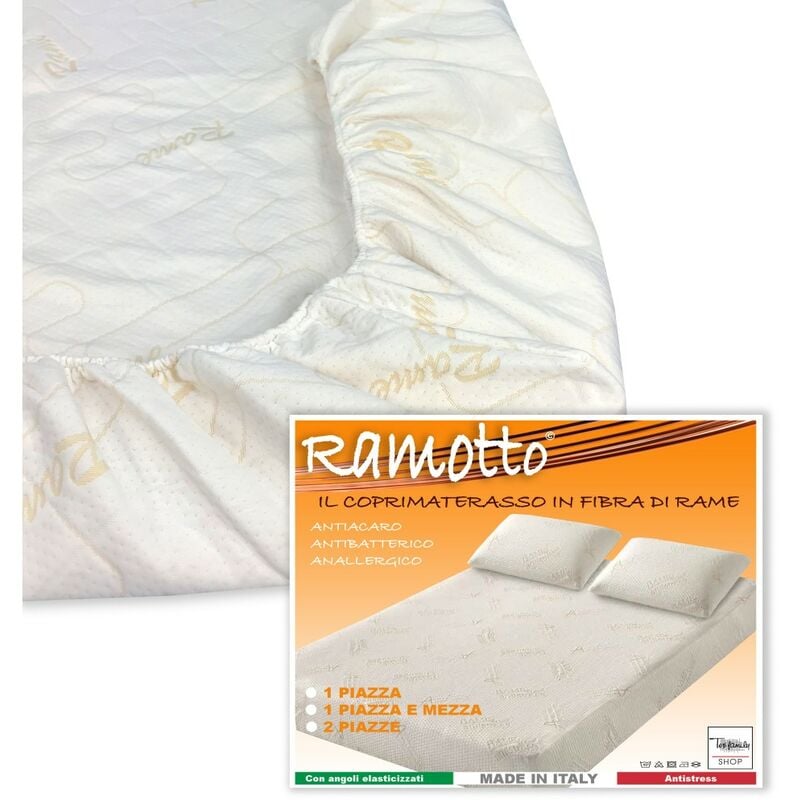 foto del prodotto tex family coprimaterasso ramotto in fibra di rame 2 piazze