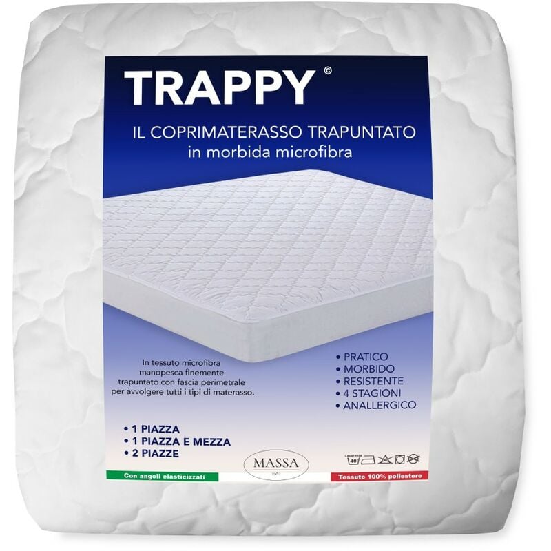 foto del prodotto tex family coprimaterasso trapuntato in morbida microfibra trappy imbottito 1 piazza