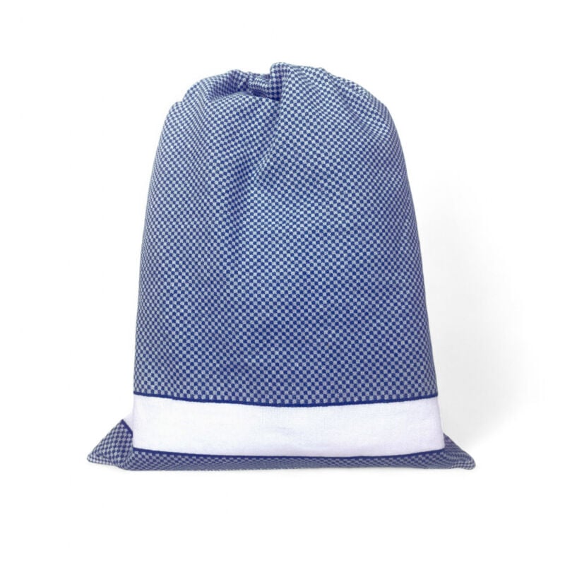 immagine 0 del prodotto tex family easyzip sacca asilo con nome tela aida da ricamare sacca in puro cotone, disponibile in 9 colori, resistente e made in italy blu cm.