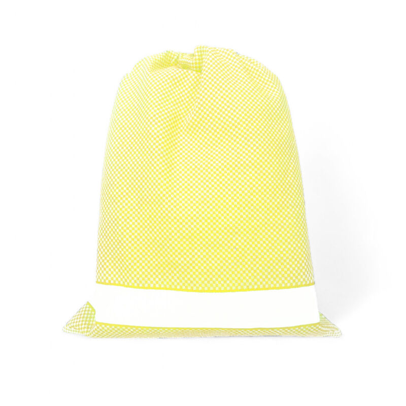foto del prodotto tex family easyzip sacca asilo con nome tela aida da ricamare sacca in puro cotone, disponibile in 9 colori, resistente e made in italy giallo
