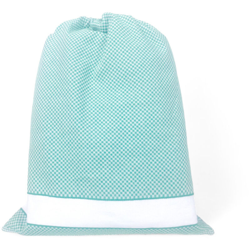 foto del prodotto tex family easyzip sacca asilo con nome tela aida da ricamare sacca in puro cotone, disponibile in 9 colori, resistente e made in italy verde