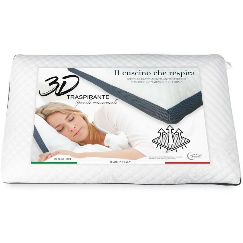 immagine 0 del prodotto tex family guanciale cuscino memory 3d con fodera super traspirante