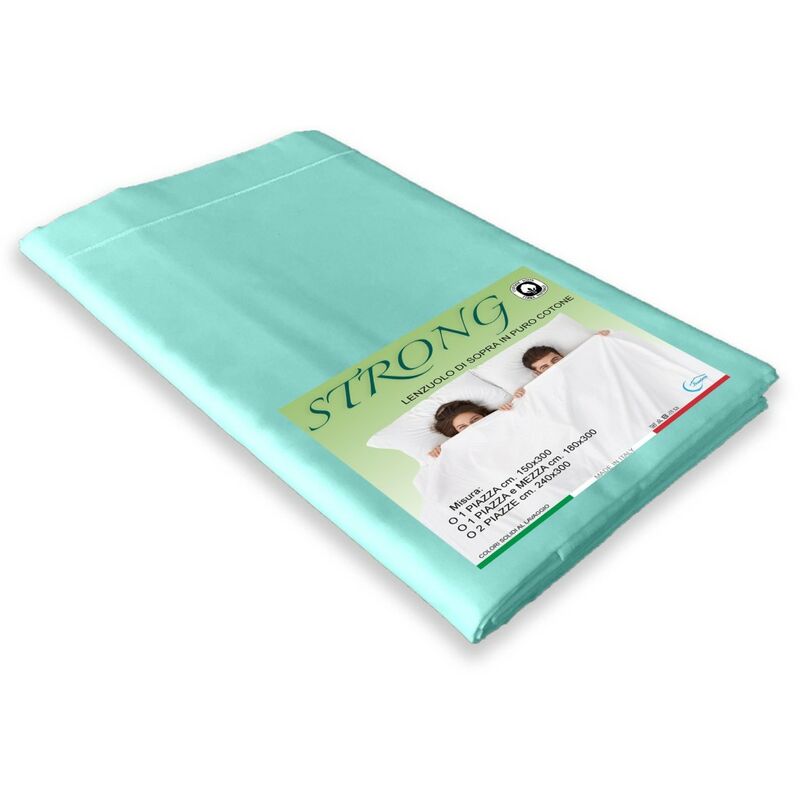 foto del prodotto tex family lenzuolo di sopra cordonetto strong verdino made in italy una piazza
