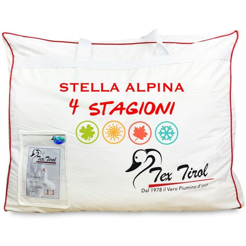 foto del prodotto tex family piumino oca tex tirol stella alpina 4 stagioni 100 piumino oca tutte le misure cm. 200x200