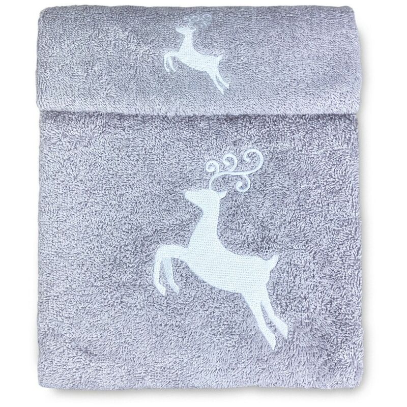 foto del prodotto tex family set asciugamani cervo grigio puro cotone made in italy