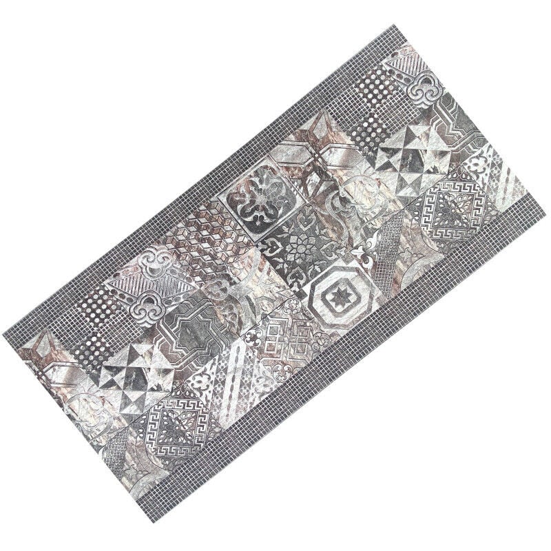 foto del prodotto tex family tappeto runner da cucina passatoia antiscivolo maiolica grigio made in italy cm. 50x120
