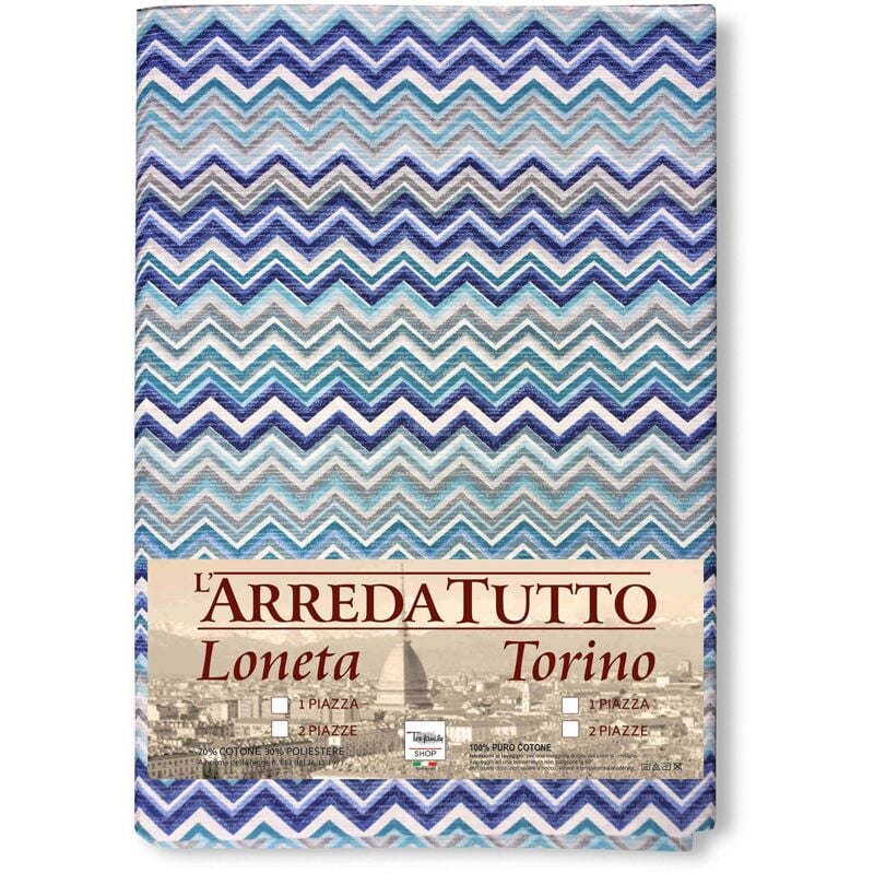 foto del prodotto tex family telo arredo copritutto gran foulard copriletto copridivano tessuto beatrice blu 2 piazze