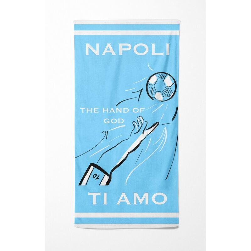 foto del prodotto tex family telo mare in spugna napoli ti amo misura grande cm. 90 x 170