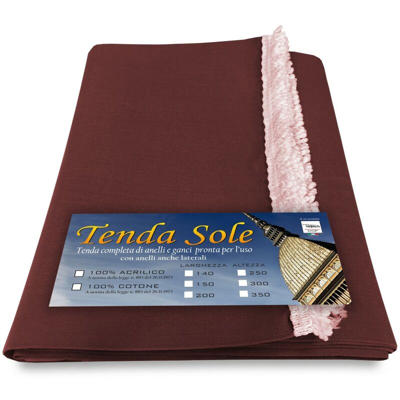 foto del prodotto tex family tenda sole da esterno giardino balcone unito marrone confezionata cm. 140x250