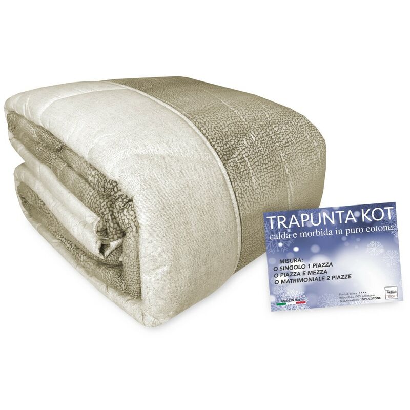 foto del prodotto tex family trapunta kot dis. boy beige made in italy puro cotone 1 piazza e mezza