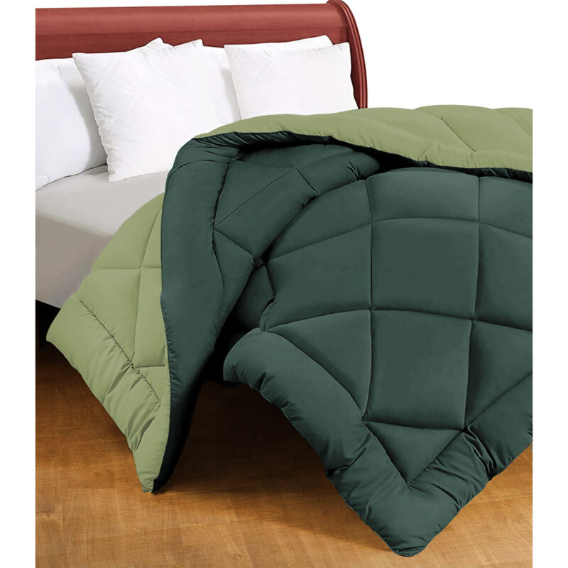 foto del prodotto tex family trapunta matrimoniale caldosogno double face verde 300 gr mq piumone invernale caldo e morbido 250x250 cm