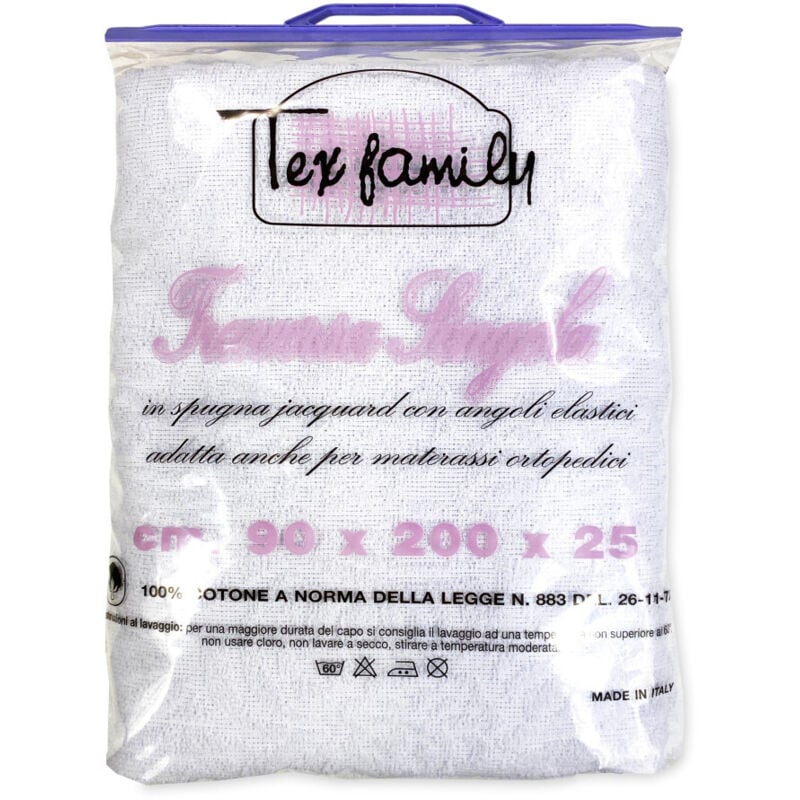 foto del prodotto tex family traversa coprimaterasso in spugna di puro cotone 1 piazza