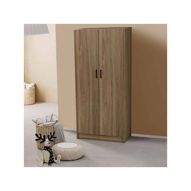 foto del prodotto tezeta armadio guardaroba camera da letto due ante in legno.