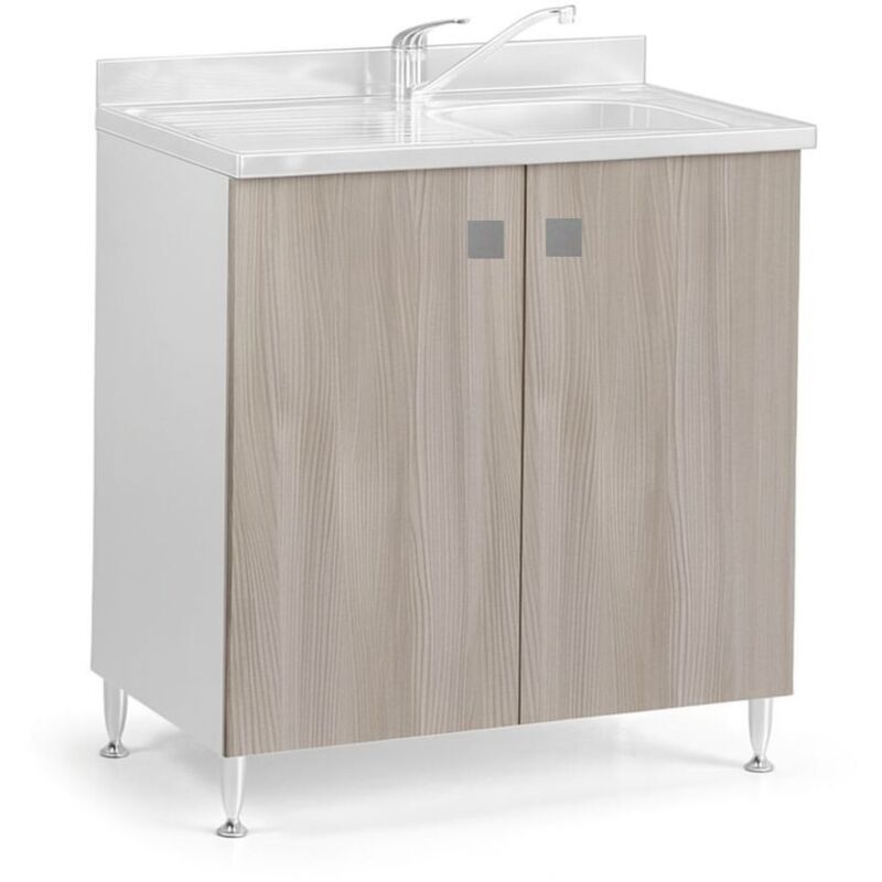 foto del prodotto tezeta base da cucina sottolavello colore olmo 80x50x87h montata