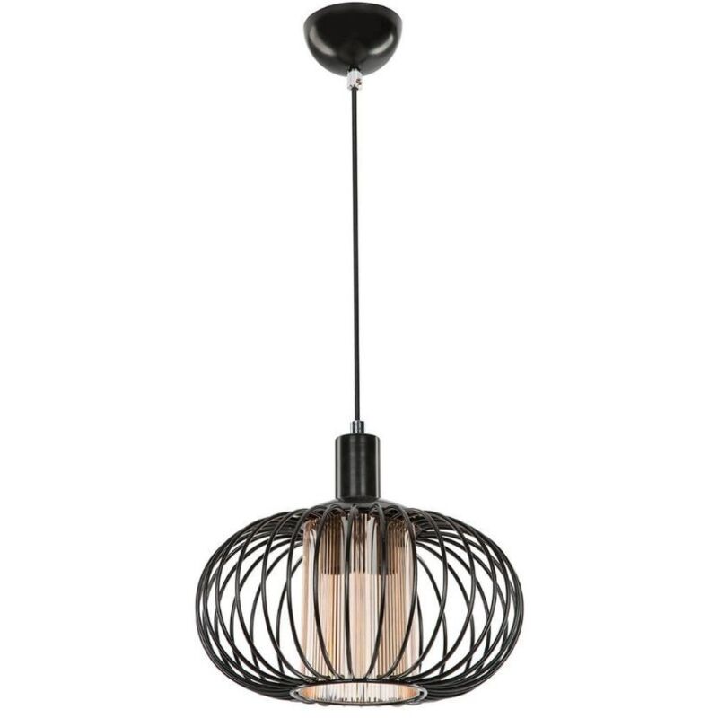 foto del prodotto tezeta - lampada a sospensione con struttura in ferro e diffusore in vetro terla mdl3674