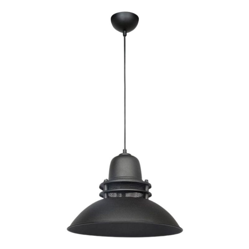 foto del prodotto tezeta lampada a sospensione stile industriale tibet asz0871 colore nero