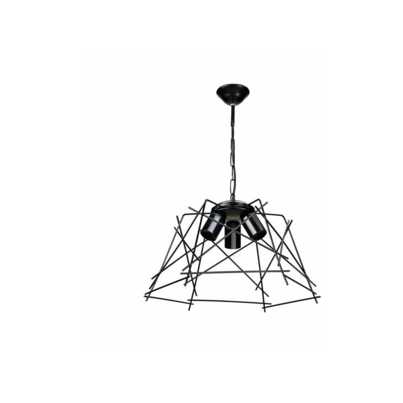 foto del prodotto tezeta lampada a sospensione tena mdl3854 luci in metallo nero asimmetrico